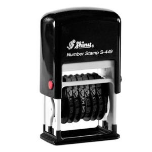 مهر شماره زن 9 رقم با ارتفاع اعداد 4 میلی متر Shiny S-449 لاتین 