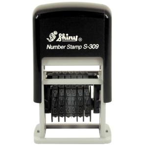 مهر شماره زن 6 رقم با ارتفاع اعداد 3 میلی متر Shiny S-309 -فارسی