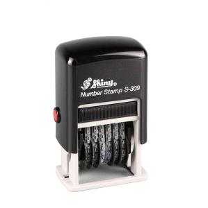 مهر شماره زن 6 رقم با ارتفاع اعداد 3 میلی متر Shiny S-309 -لاتین 